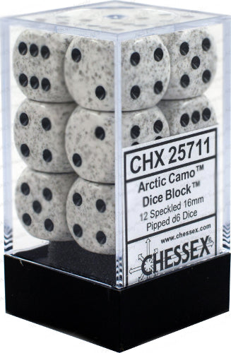 Chessex Arctic Camo 16mm D6 Dice Block